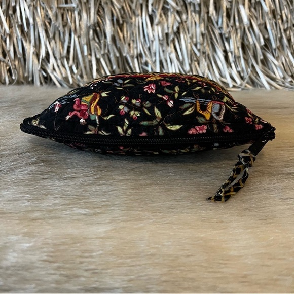 Vintage VERA BRADLEY Ming 2001 Curved Cosmetic Case Black Yellow Red Asian - Picture 6 of 12